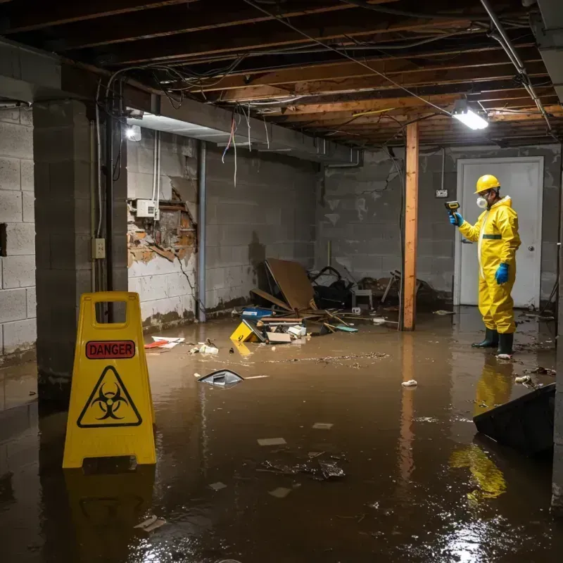 Flooded Basement Electrical Hazard in Royston, GA Property